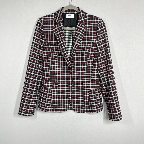 Akris Jackets & Blazers - Akris Black and Red Plaid Blazer